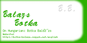 balazs botka business card